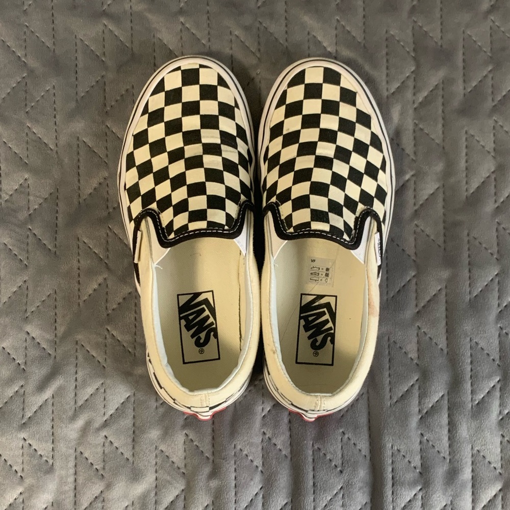 Vans Old Skool Checkerboard Slip Ons